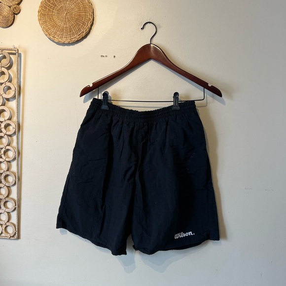 Vintage Wilson mens medium black shorts… - Picture 1 of 4